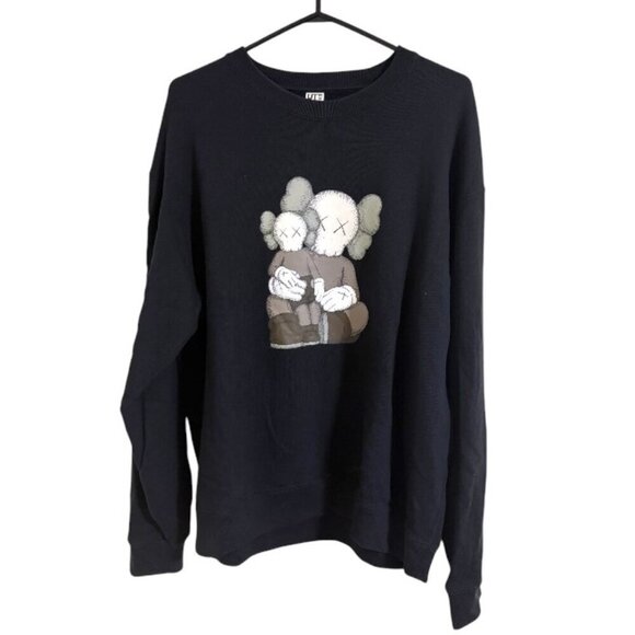 KAWS x Uniqlo Black Longsleeve Sweatshirt - Picture 3 of 7